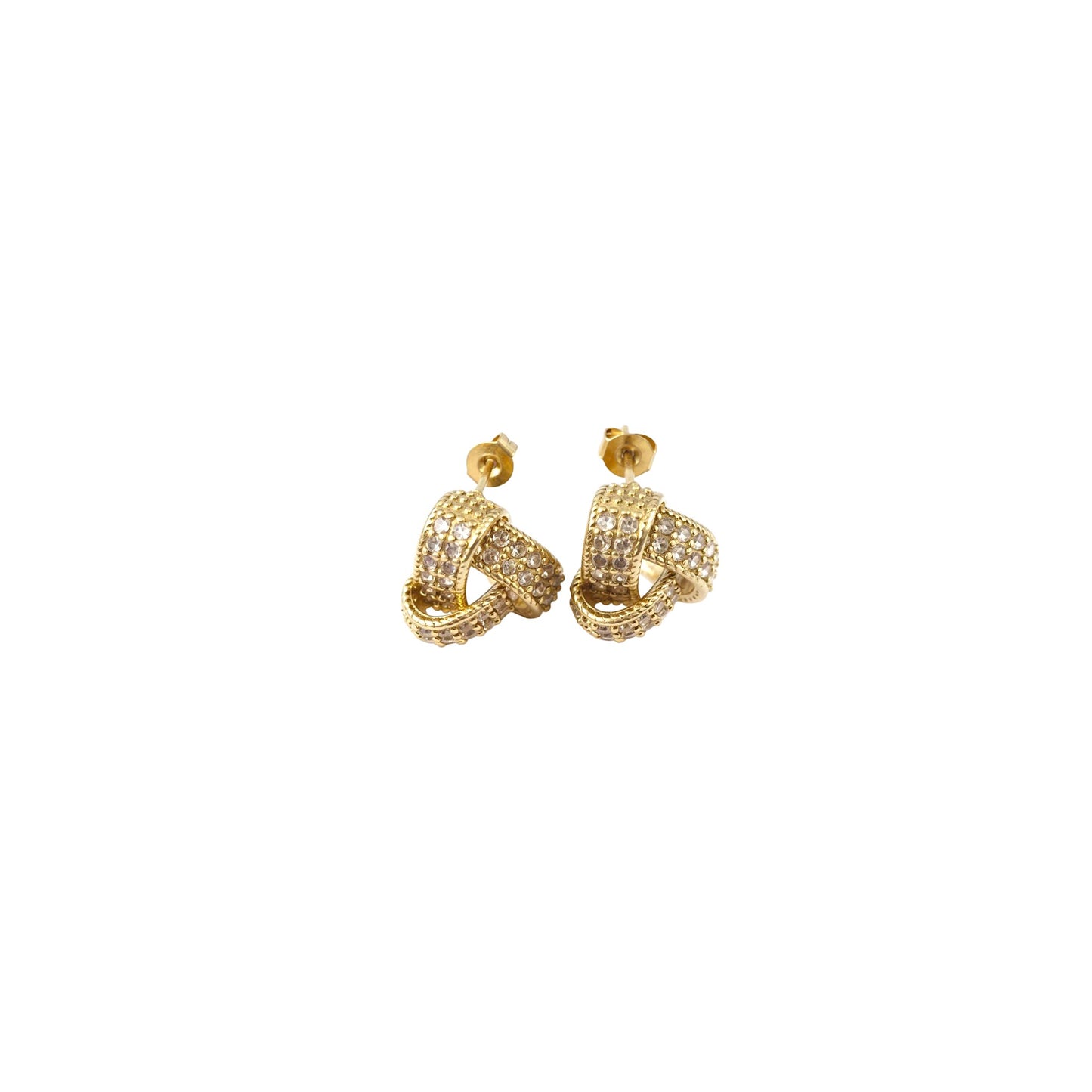 Nova Triangle – Boucles d’oreilles zirconium doré