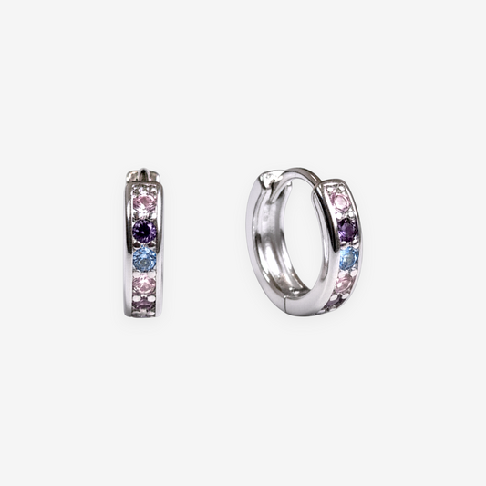 Mini Rainbow Hoop – Boucles d’oreilles enfant argent 925