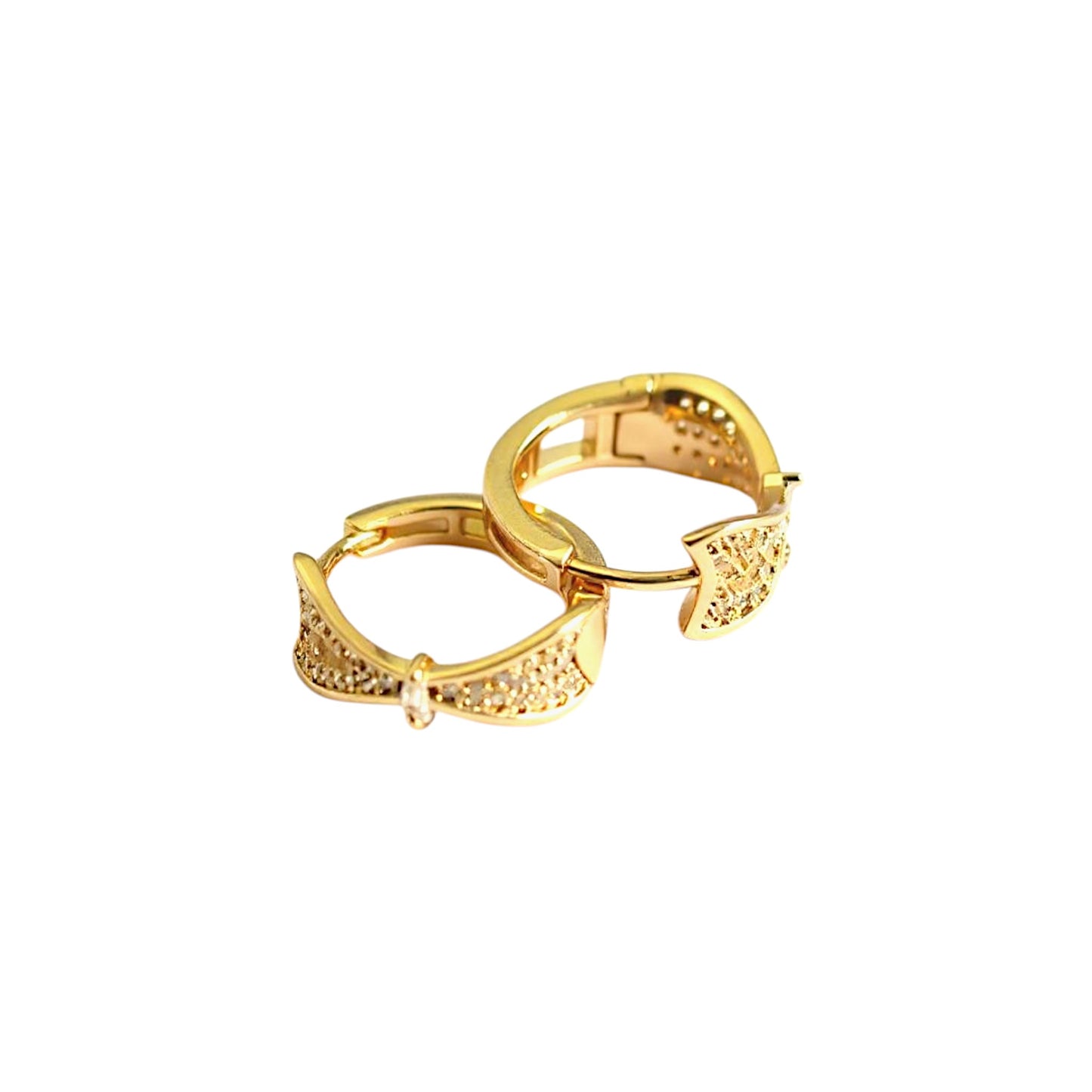 Mini Shine – Créoles bandeau zirconium enfant