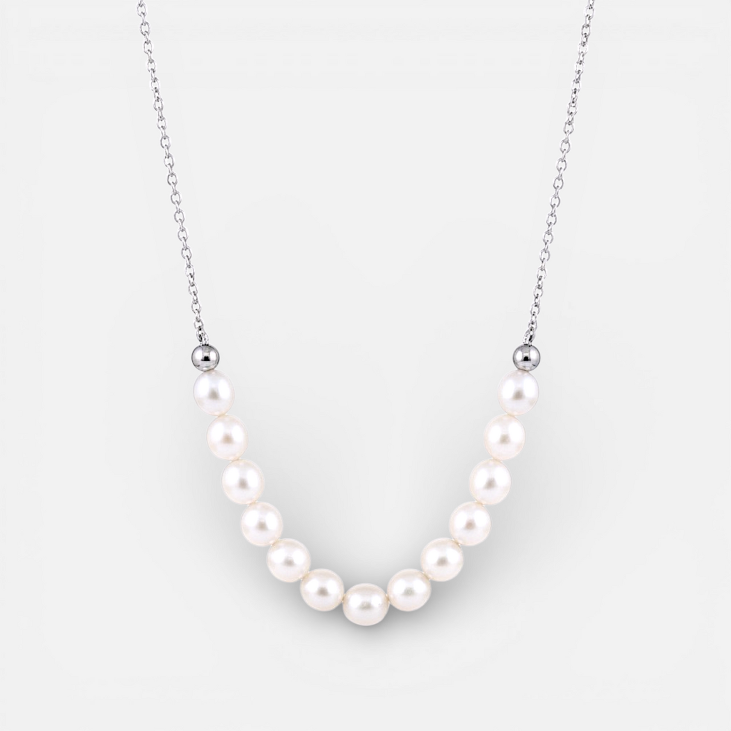Luna Perla – Collier argent 925 rhodié & perles d’eau douce