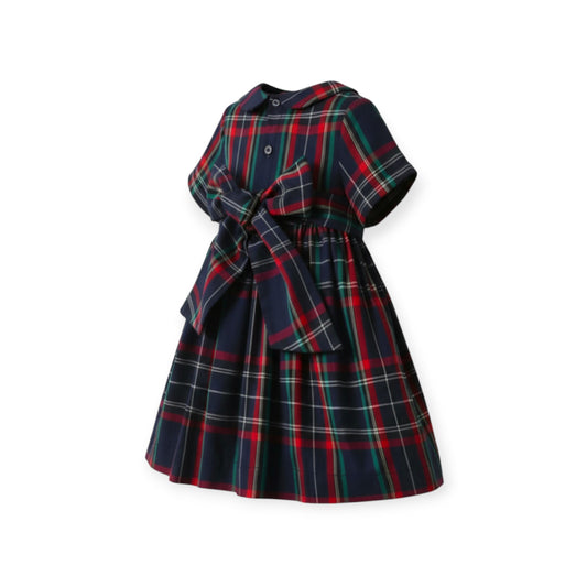 3-7 ans / Robe à carreaux écossais 100 % coton