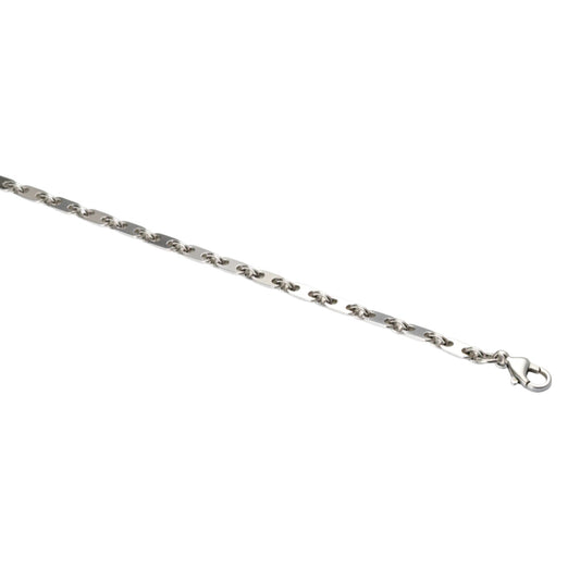 Atlas Chain – Chaîne maille plate acier brillant 50 cm