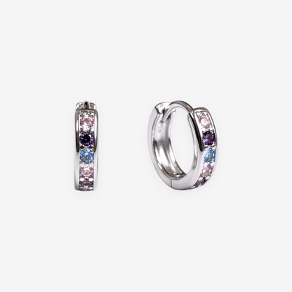 Mini Rainbow Hoop – Boucles d’oreilles enfant argent 925
