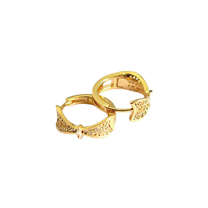 Mini Shine – Créoles bandeau zirconium enfant