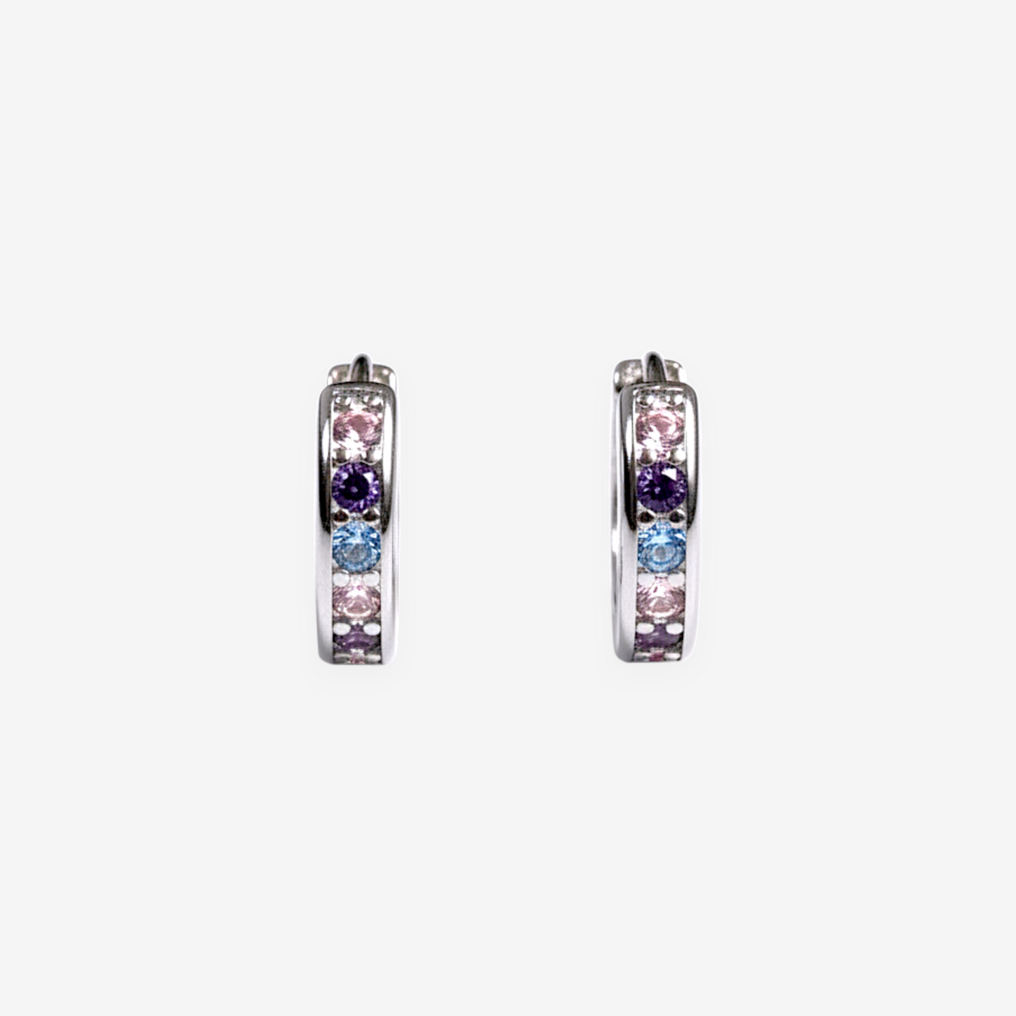 Mini Rainbow Hoop – Boucles d’oreilles enfant argent 925