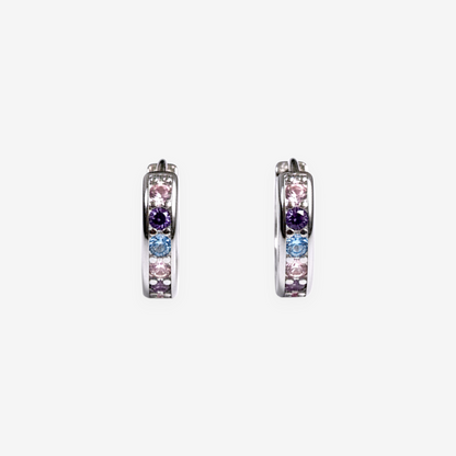 Mini Rainbow Hoop – Boucles d’oreilles enfant argent 925