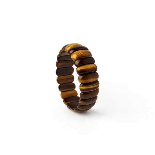Bracelet en Œil de Tigre – Pierre naturelle artisanale du Bénin