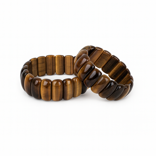 Bracelet en Œil de Tigre – Pierre naturelle artisanale du Bénin