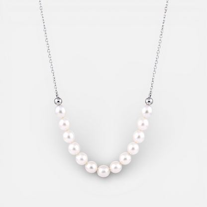 Luna Perla – Collier argent 925 rhodié & perles d’eau douce