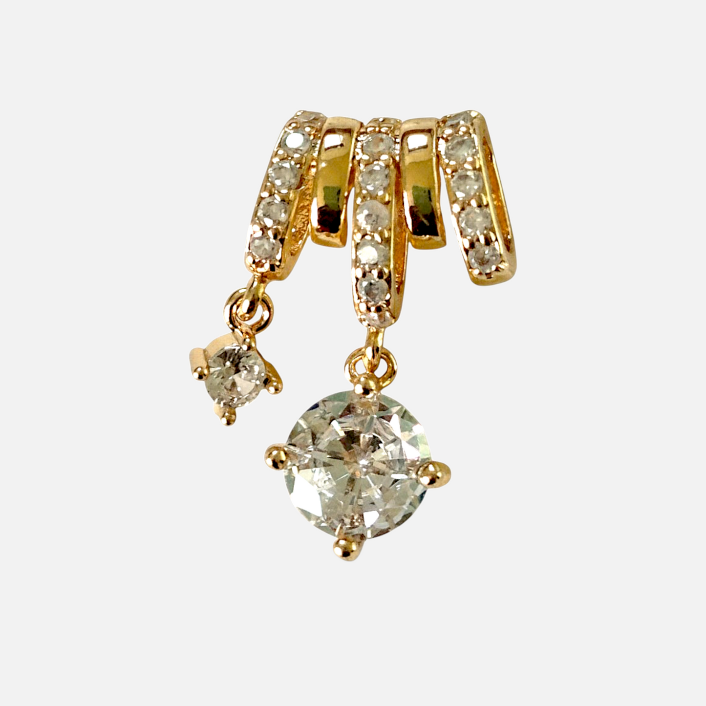 Aura Charm – Collier doré breloque zirconium