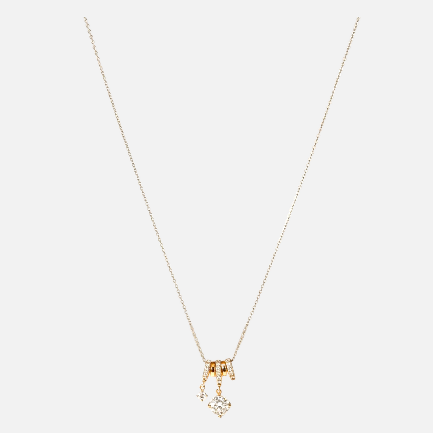 Aura Charm – Collier doré breloque zirconium