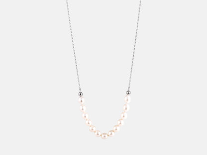 Luna Perla – Collier argent 925 rhodié & perles d’eau douce