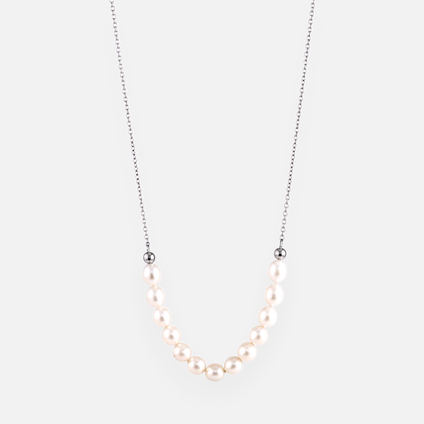 Luna Perla – Collier argent 925 rhodié & perles d’eau douce