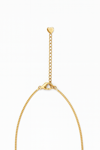 Mini Twin Heart – Collier enfant double cœur zirconium doré