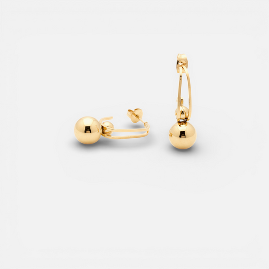 Pure Drop – Boucles pendantes acier doré