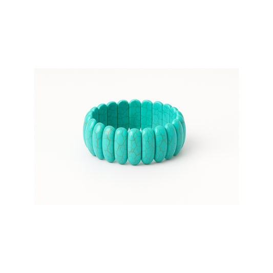 Bracelet en Turquoise Véritable – Pierre Naturelle Artisanale du Bénin