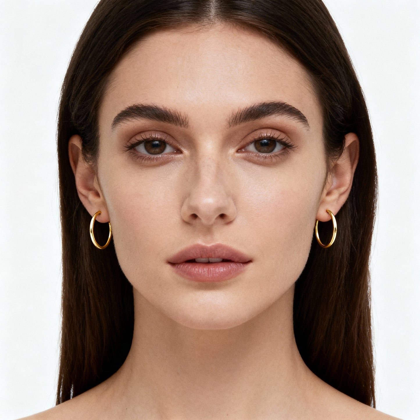 Pure Classic – Créoles acier doré 25 mm