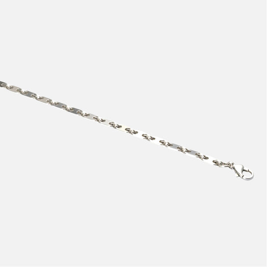 Atlas Chain – Chaîne maille plate acier brillant 50 cm
