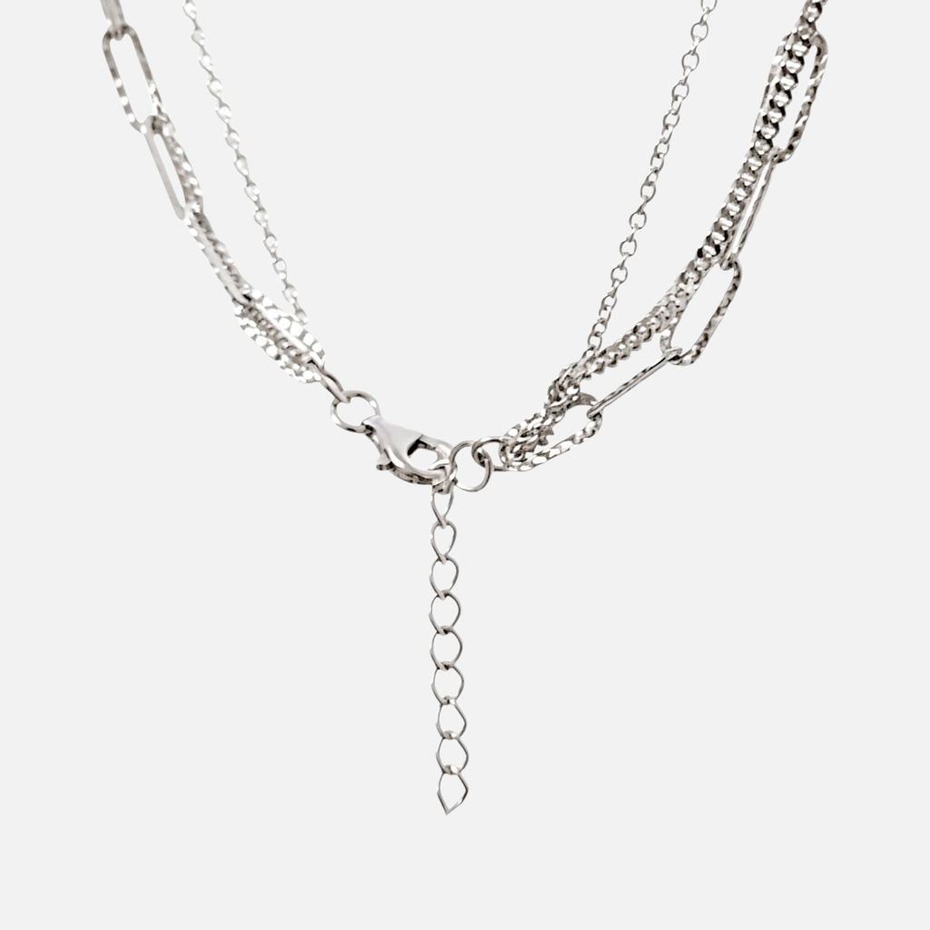 Celeste Nazar – Collier 3 rangs argent 925 rhodié