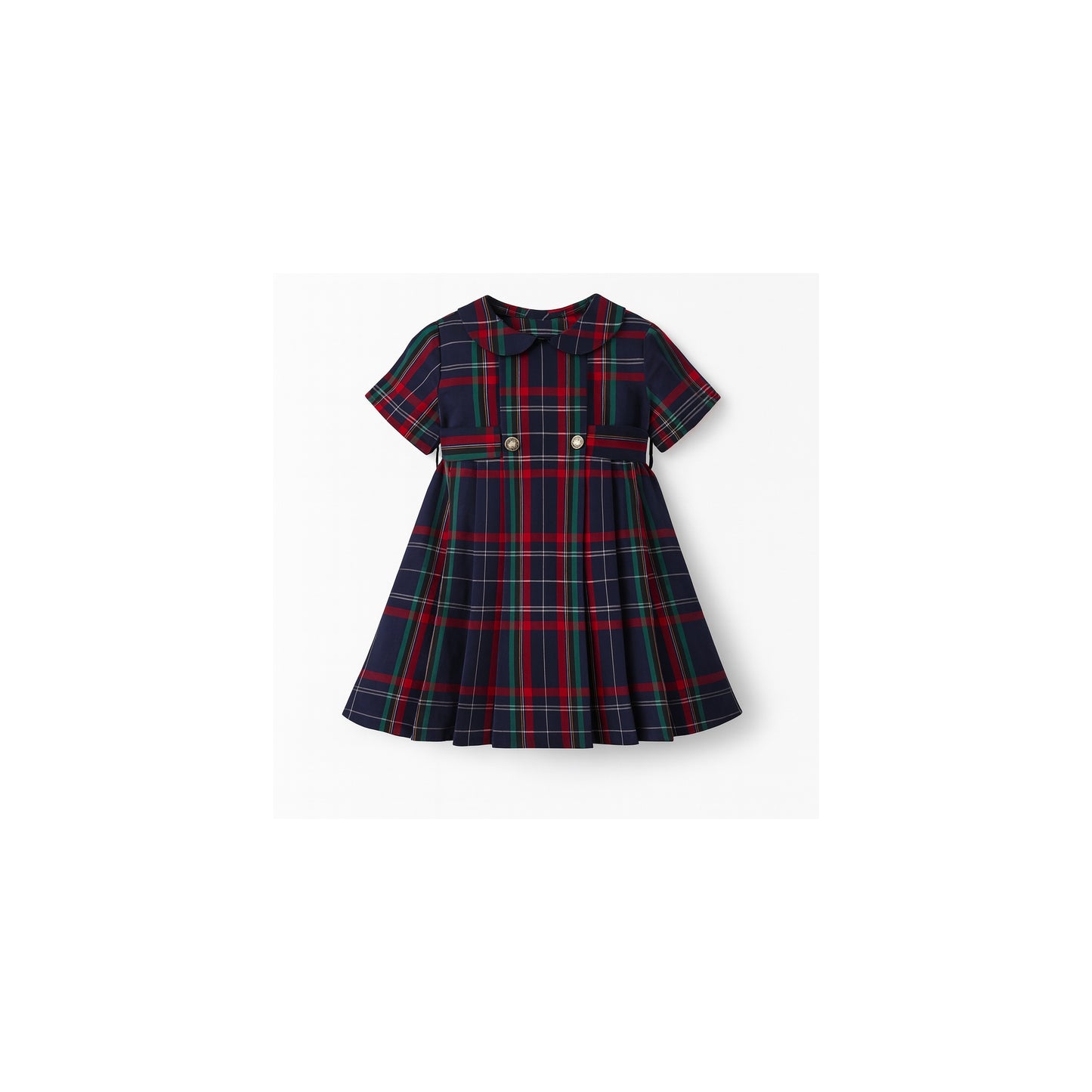 3-7 ans / Robe à carreaux écossais 100 % coton